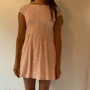 Baby pink spring dress